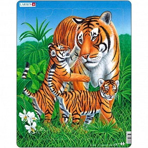 Пазл – Тигр, 23 элемента (Larsen, D6k)