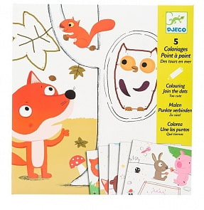 Раскраска - Соедини точки (Djeco, 09640k)
