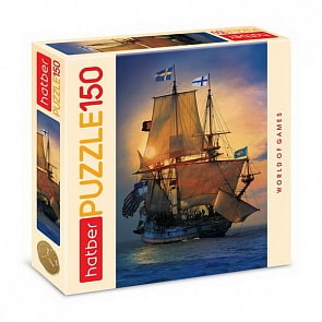 Пазл 150 элементов – Парусник на закате (Hatber, 150ПЗ4-13203)