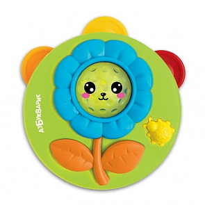 Детский музыкальный инструмент – Бубен зеленый, песенки и свет (Азбукварик, 28336-4)