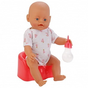 Интерактивная кукла с аксессуарами – Пупс Женечка, пьет и писает, 43 см (T0385R-1)