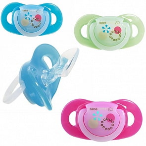 Комплект из 2 силиконовых пустышек - Safe Dummiies, 3 мм, размер Т1, 0-12 (Bebe Confort, 30000714)