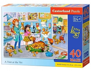 Пазлы Castorland - Ветеринарная клиника, 40 элементов маxi (Castorland, B-040186)