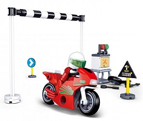 Конструктор - Мотоцикл с фигуркой, 60 деталей (Sluban, M38-B0717A)