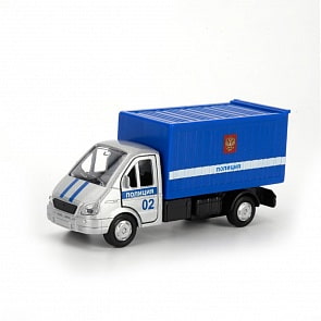 Металлическая инерционная машина – Газель, Полиция, 12 см (Технопарк, SB-16-42-K2-WB)