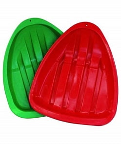 Ледянка треугольная Алмаз, 44 х 38 см, 2 цвета: красный и зеленый (1toy, Т59201) (ассортимент)