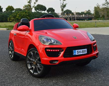 Электромобиль Porsche Cayenne красный 
