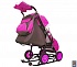 Санки-коляска Snow Galaxy City-1-1 - Мишка со звездой на розовом, на больших надувных колесах, сумка, варежки  - миниатюра №3