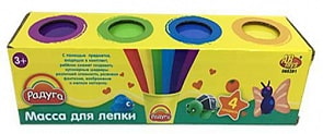 Масса для лепки, 4 разноцветные баночки, в коробке (Abtoys, 065931)