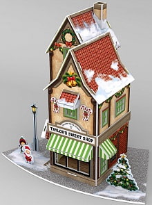 3D пазл – Рождественский коттедж 1. С подсветкой (Cubic Fun, P801h)