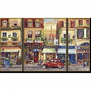 Детский набор для творчества - Триптих Париж, 50х80 см (Schipper, 9260626)
