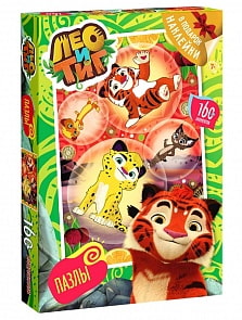 Пазл с наклейками Лео и Тиг – Полет, 160 деталей (Origami, 03867)