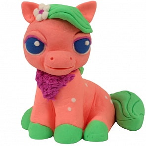 Набор для лепки - Пушистый пластилин Plush, розовый/зеленый, 160 г (Волшебный мир, РL02201806)