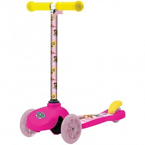 Самокат 3х колесный - Щенячий патруль, управление наклоном светящиеся PU колеса (1Toy, Т17074)