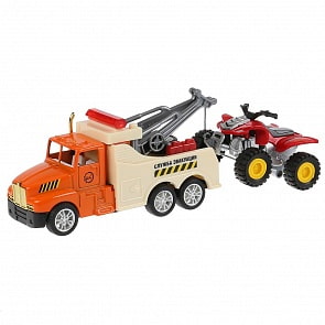 Эвакуатор инерционный металлический 20 см с квадроциклом (Технопарк, 1009-EVO2-R)