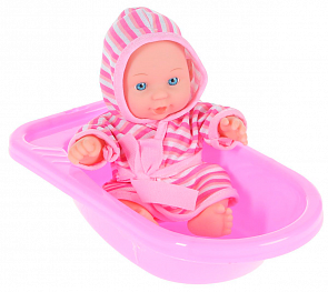 Пупс в ванночке, с аксессуарами, 20 см. (Карапуз, 222-A-RUsim)