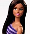 Куклы Barbie брюнетка в фиолетовом платье Сияние моды  - миниатюра №1