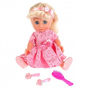 Интерактивная кукла Аленка 20 см АБВГДЙКА песня с расческой и 2 заколками (Карапуз, Y20D-POLI-22-35111)