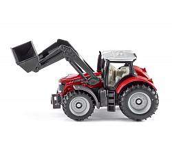 Трактор Massey Ferguson с фронтальным погрузчиком (Siku, 1484k) - миниатюра