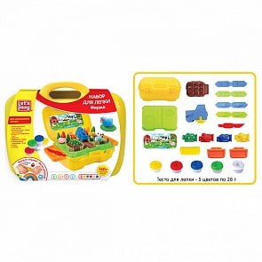 Набор для лепки – Ферма, кейс (ТМ Let`s play, 36735)