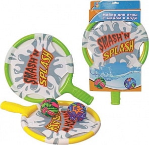 Набор для игры с мячом в воде: 2 ракетки и 2 мяча (1toy, Т59926)