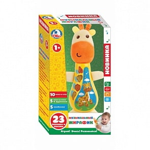 Музыкальный жирафик, 23 песни и сказки, стихи М. Дружининой, свет и звук (Умка, B1567596-R)