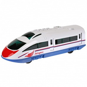 Скоростной Поезд, 23 см, свет и звук, пластик, инерционный, открываются двери (Технопарк, FT5683-R)