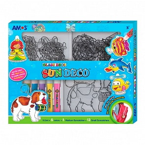 Набор витражных красок, 6 цветов, 13 витражей (Amos, 22934)