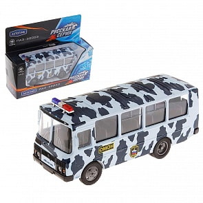 Машинка металлическая ПАЗ-32053 - Омон, 1:43 (Autotime, 49023)