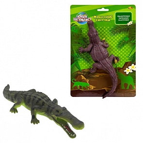 Юный натуралист. Животные-тянучки -  Крокодил, термопластичная резина (ABtoys,  PT-01139пц)