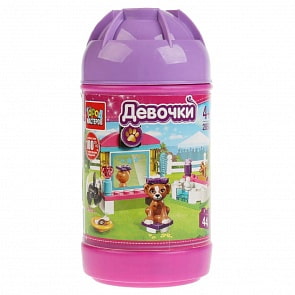 Конструктор - Питомцы, 44 детали в банке (Город мастеров, 2093-BL)