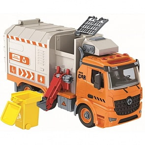 Мусоровоз-конструктор, фрикционный, свет, звук, 1:12 (Funky toys, FT61116)