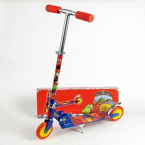 Самокат 2-колесный Чаггинтон с подножкой и яркими наклейками (Next, ST-ALU-CHAGGINGTONsim)