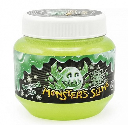 Набор Monster's slime - Классический большой, зеленый лед, 250 мл 