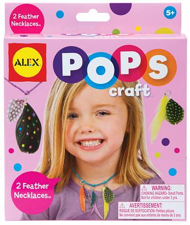 Набор для творчества Pops Craft - Ожерелья с цветными перышками 