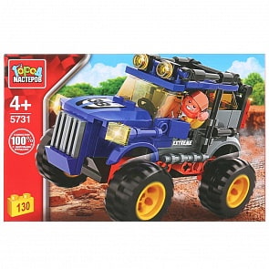 Конструктор из серии Ралли -  Джип с фигуркой, 130 деталей (Город мастеров, 5731-KK)