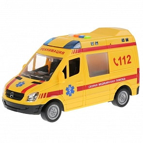 Машина свет и звук Mercedes-Benz Sprinter Реанимация, инерционная 22 см (Технопарк, SPRINTER-22PL-REAN)