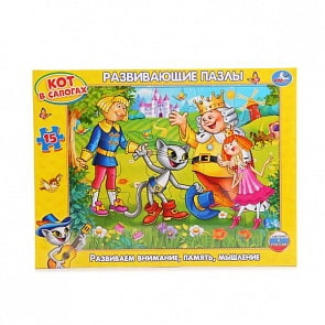 Развивающие пазлы в рамке – Кот в сапогах (Умка, 4690590113479sim)