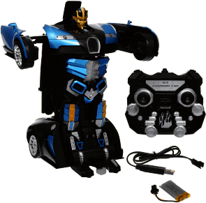 Робот на р/у, трансформирующийся в спортивный автомобиль, 30 см, синий (1toy, Т10862)