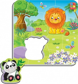 Магнитные пазлы - Зоопарк (Vladi Toys, VT3204-12)