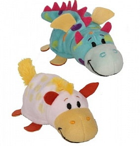 Плюшевая игрушка из серии Вывернушка Ням-Ням 2-в-1 Единорог с ароматом попкорна - Дракончик с ароматом фруктового мармелада, 12 см. (1Toy, Т13907)