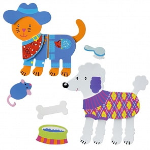 Набор фигурок-стикеров для ванны – Одень питомцев (Alex, 806P)