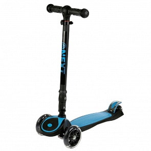 Трехколесный складной самокат, светящиеся колеса 12 и 8 см, голубой (Next, S925L-BLUE)