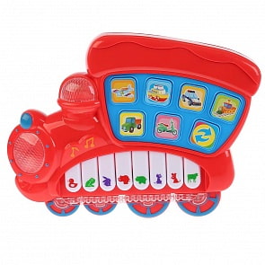 Обучающее пианино-паровозик со стихами М. Дружининой, учим животных и транспорт (Умка, B1576571-R)
