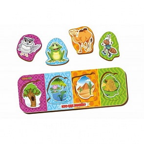 Рамка-вкладыш двойная - Кто где живет? (Сибирский сувенир, 011910)