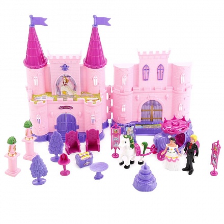 Дом для кукол - Сказочный замок, с фигурками и аксессуарами, свет и звук 