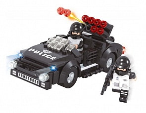 Конструктор - Полицейская машина с фигурками, 146 деталей (Ausini, 23421)