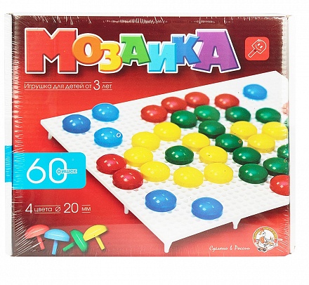 Мозаика, 60 фишек, 4 цвета 