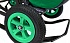 Санки-коляска Snow Galaxy - City-1-1 - Серый Зайка, цвет зеленый на больших надувных колесах, сумка, варежки  - миниатюра №7