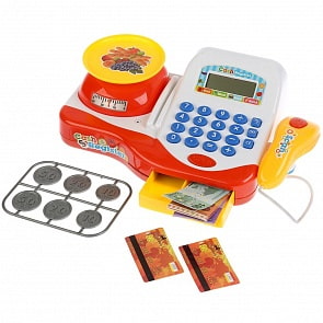 Кассовый аппарат с аксессуарами – Торговый центр, свет и звук (Yako, YTM6861)